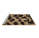 Sideview of Machine Washable Abstract Brown Modern Rug, wshabs750brn