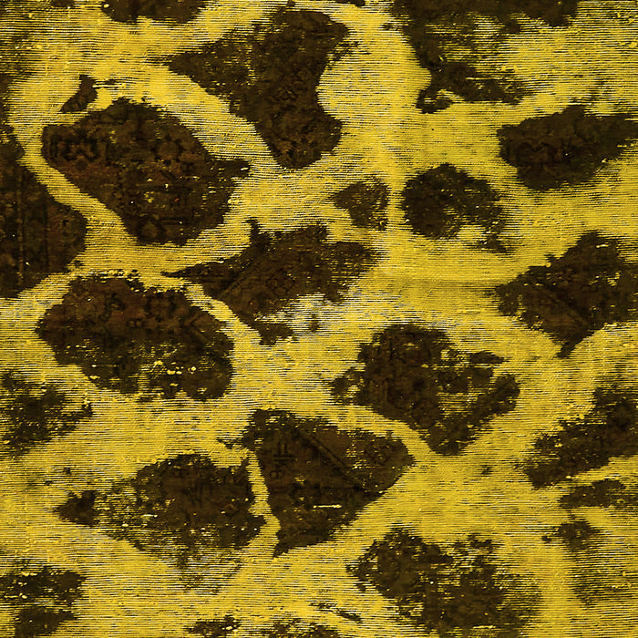 Machine Washable Abstract Yellow Modern Rug, wshabs750yw