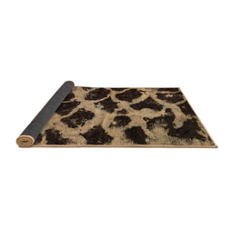 Sideview of Abstract Brown Modern Rug, abs750brn