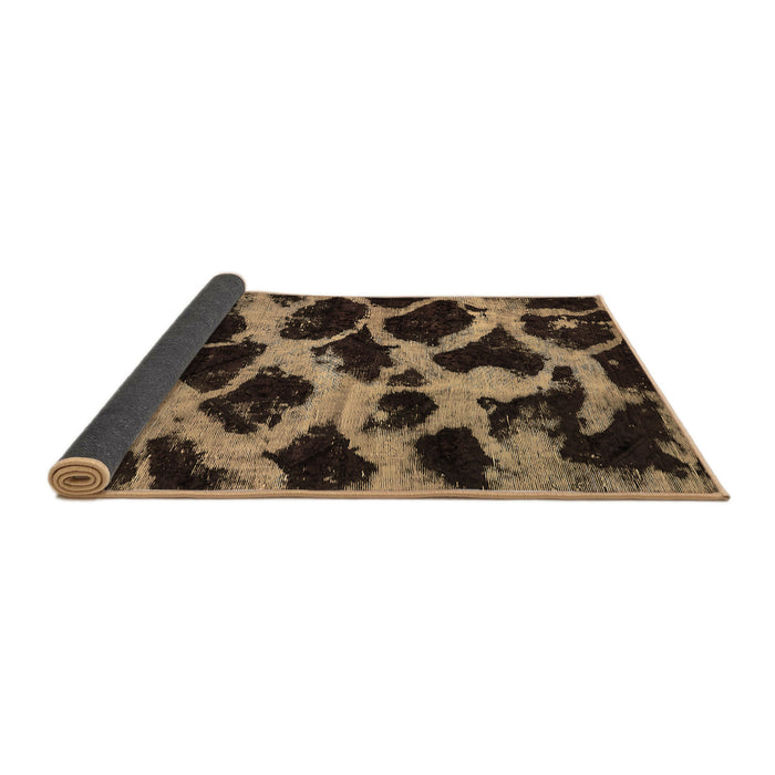 Sideview of Abstract Brown Modern Rug, abs750brn