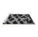 Sideview of Machine Washable Abstract Gray Modern Rug, wshabs750gry