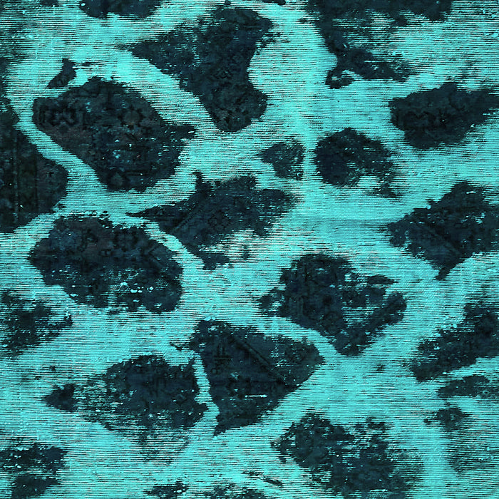 Machine Washable Abstract Turquoise Modern Area Rugs, wshabs750turq