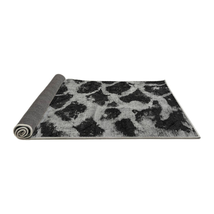 Sideview of Abstract Gray Modern Rug, abs750gry