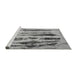 Sideview of Machine Washable Abstract Gray Modern Rug, wshabs751gry