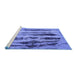 Sideview of Machine Washable Abstract Blue Modern Rug, wshabs751blu