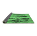 Sideview of Abstract Emerald Green Modern Rug, abs751emgrn