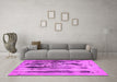 Machine Washable Abstract Pink Modern Rug in a Living Room, wshabs751pnk