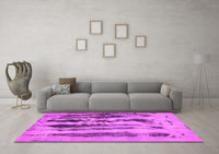 Machine Washable Abstract Pink Modern Rug, wshabs751pnk