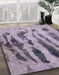 Abstract Lilac Purple Modern Rug in Family Room, abs751