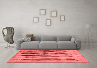 Machine Washable Abstract Red Modern Rug, wshabs751red