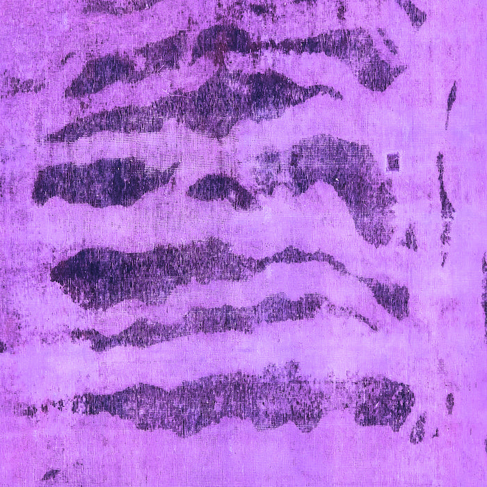 Square Machine Washable Abstract Purple Modern Area Rugs, wshabs751pur