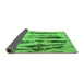 Sideview of Abstract Green Modern Rug, abs751grn