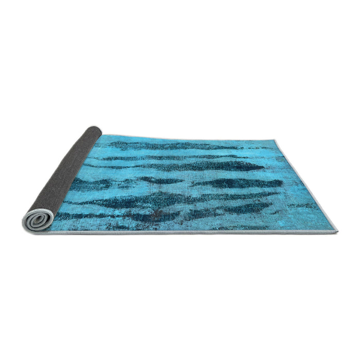 Sideview of Abstract Light Blue Modern Rug, abs751lblu