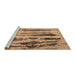 Sideview of Machine Washable Abstract Brown Modern Rug, wshabs751brn