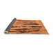 Sideview of Abstract Orange Modern Rug, abs751org