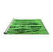 Sideview of Machine Washable Abstract Green Modern Area Rugs, wshabs751grn