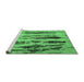 Sideview of Machine Washable Abstract Emerald Green Modern Area Rugs, wshabs751emgrn