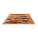 Sideview of Machine Washable Abstract Orange Modern Area Rugs, wshabs751org