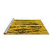 Sideview of Machine Washable Abstract Yellow Modern Rug, wshabs751yw