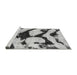 Sideview of Machine Washable Abstract Gray Modern Rug, wshabs752gry