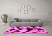 Machine Washable Abstract Pink Modern Rug in a Living Room, wshabs752pnk