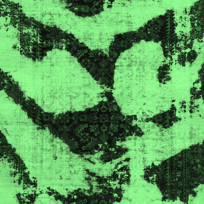 Machine Washable Abstract Emerald Green Modern Area Rugs, wshabs752emgrn