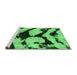 Sideview of Machine Washable Abstract Emerald Green Modern Area Rugs, wshabs752emgrn