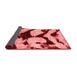 Abstract Red Modern Area Rugs