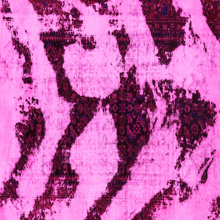 Square Machine Washable Abstract Pink Modern Rug, wshabs752pnk