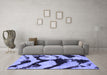 Machine Washable Abstract Blue Modern Rug in a Living Room, wshabs752blu