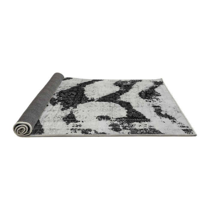 Sideview of Abstract Gray Modern Rug, abs752gry