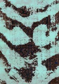 Abstract Turquoise Modern Rug, abs752turq