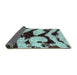 Sideview of Abstract Turquoise Modern Rug, abs752turq