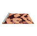 Sideview of Machine Washable Abstract Brown Modern Rug, wshabs752brn