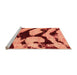 Sideview of Machine Washable Abstract Orange Modern Area Rugs, wshabs752org