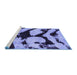 Sideview of Machine Washable Abstract Blue Modern Rug, wshabs752blu