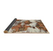 Sideview of Abstract Saddle Brown Modern Rug, abs753