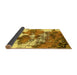 Sideview of Abstract Yellow Modern Rug, abs753yw