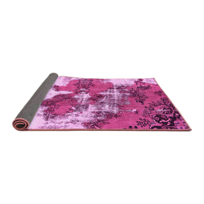 Sideview of Abstract Pink Modern Rug, abs753pnk