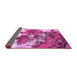 Sideview of Abstract Pink Modern Rug, abs753pnk