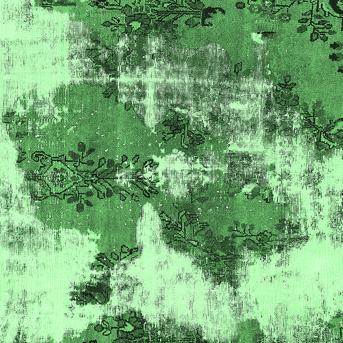 Machine Washable Abstract Emerald Green Modern Area Rugs, wshabs753emgrn