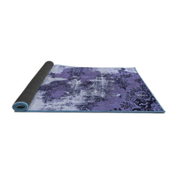 Sideview of Abstract Blue Modern Rug, abs753blu