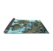 Sideview of Abstract Light Blue Modern Rug, abs753lblu