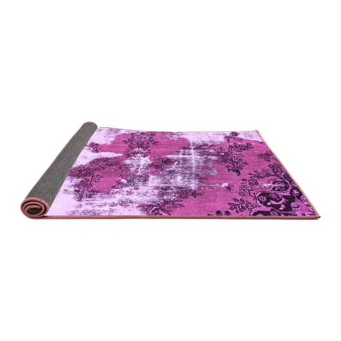 Sideview of Abstract Purple Modern Rug, abs753pur