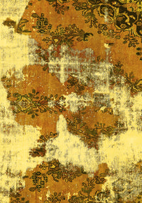 Abstract Yellow Modern Rug, abs753yw