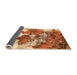 Sideview of Abstract Orange Modern Rug, abs753org