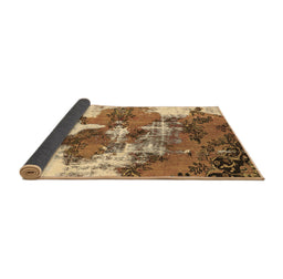 Sideview of Abstract Brown Modern Rug, abs753brn