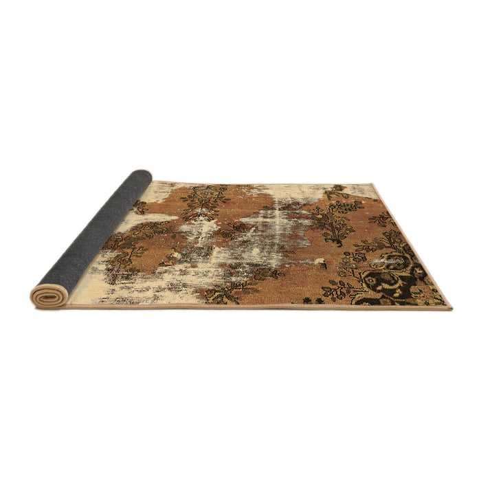 Sideview of Abstract Brown Modern Rug, abs753brn