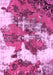 Machine Washable Abstract Pink Modern Rug, wshabs753pnk