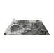 Sideview of Machine Washable Abstract Gray Modern Rug, wshabs753gry